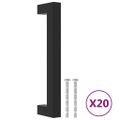 vidaXL Rukoväte na skrinku 20 ks čierne 128 mm nehrdzavejúca oceľ