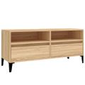 vidaXL TV skrinka dub sonoma 100x34,5x44,5 cm spracované drevo