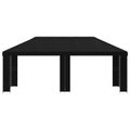 vidaXL Záhradný altánok 6 x 3 m Čierna Polyester a oceľ 190 gsm