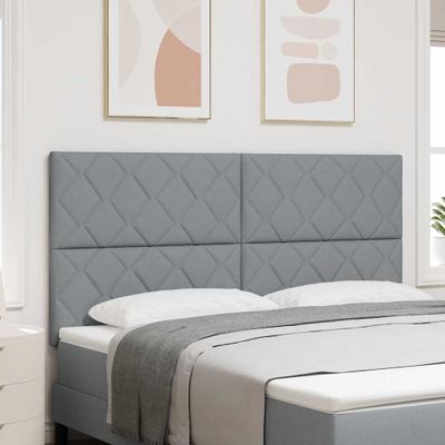 vidaXL LED hlavová doska Svetlosivá 180 cm látka