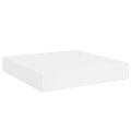 vidaXL Plávajúce nástenné police 2 ks, lesklé biele 23x23,5x3,8cm, MDF