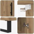 vidaXL Highboard Remeselný dub 34,5 x 34 x 180 cm Kompozitné drevo