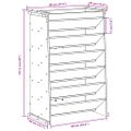 vidaXL Kvetináč na bylinky 6-poschodový biely 69x40x101,5cm borovica