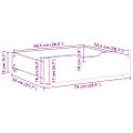 vidaXL Zásuvky pod posteľ 2 ks voskové 75x55x17 cm masívna borovica