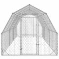 vidaXL Kurací výbeh 2,5x6x2,25 m Oceľ pozink