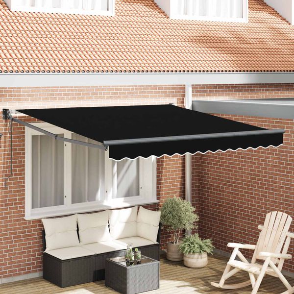 vidaXL Markíza Čierna 300 x 250 x 165 cm Polyester a kov