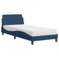 vidaXL Posteľ s matracom Dover modrá 90x200 cm látka