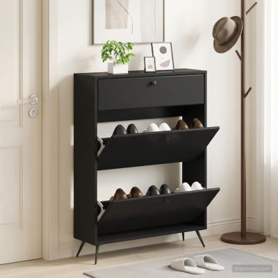 vidaXL Skriňa na topánky BREDA 78 x 24 x 103 cm Kompozitné drevo