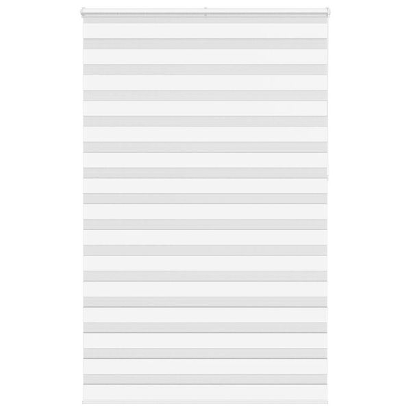 vidaXL Zebra roleta biela 140x230 cm šírka látky 135,9cm polyester
