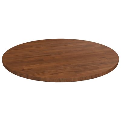 vidaXL Okrúhla stolová doska tmavohnedá Ø50x1,5cm ošetrený masívny dub