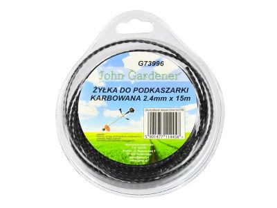 Struna do kosačky, 2,4 mm, 15 m, vlnený profil, nylon GEKO