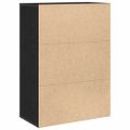 vidaXL Servírovacia skriňa Čierny dub 60 x 31 x 84 cm Kompozitné drevo