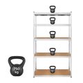 Kovový úložný regál Atos RB-1252 205x120x45 strieborný