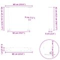 vidaXL Nohy konferenčného stolíka v tvare V, 2 ks, antracitové, 60 x (42-43,3) cm, oceľ