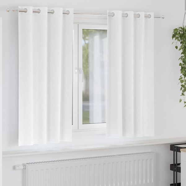 vidaXL Záclony na zatemnenie s krúžkami 2 pcs Čistá biela 175 x 140 cm