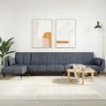 vidaXL Pohovka v tvare L tmavosivá 275x140x70 cm zamat