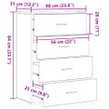 vidaXL Servírovacia skriňa Staré drevo 60 x 31 x 84 cm