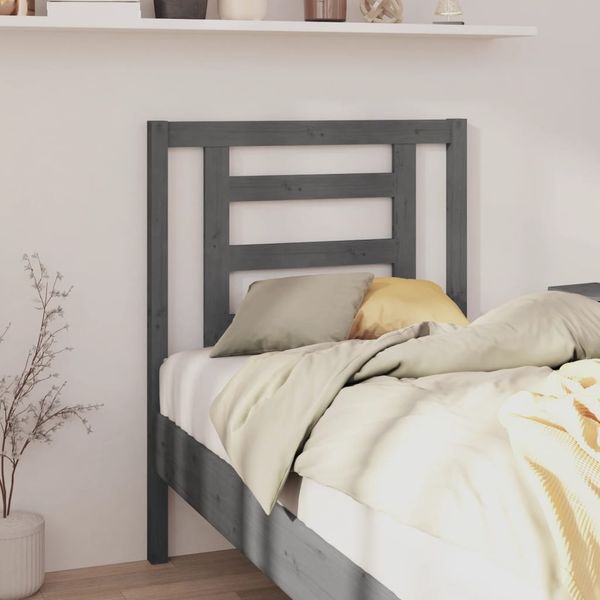 vidaXL Čelo postele sivé 81x4x100 cm masívna borovica