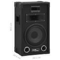 vidaXL Profesionálne pasívne hifi reproduktory 2 ks 800 W čierne