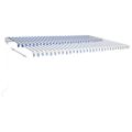 vidaXL Automaticky zaťahovacia markíza 500x350 cm modro-biela