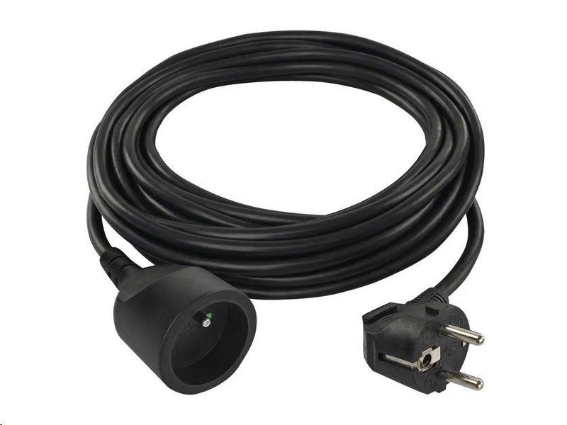 Predlžovací kábel EMOS PC0115R / 5 m / 1 zásuvka / čierny / PVC / 1,5 mm2