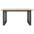 vidaXL Konferenčný stolík v tvare O 90x90x45 cm borovica a oceľ