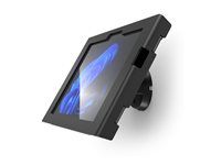 Montážna sada (kryt) - exponovaný predný/zadný fotoaparát a senzory, naklápanie - pre tablet - uzamykateľný - čierna - montáž na stenu