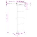 vidaXL Posuvné dvere ORKDAL 83 x 232 cm Borovicový masív Biela