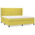 vidaXL Boxspring posteľ s matracom zelená 200x200 cm látka