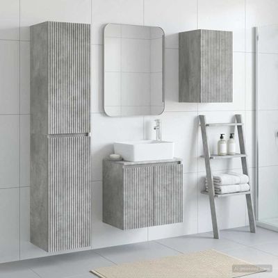 vidaXL Sada kúpeľňového nábytku 3 ks Betónovo sivá 33 x 34,5 x 160 cm