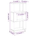 vidaXL Knižnica/deliaca stena sivá 51x25x101 cm masívna borovica