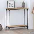 vidaXL Konzolový stôl dub artisan 75 x 30.5 x 75 cm Kompozitné drevo
