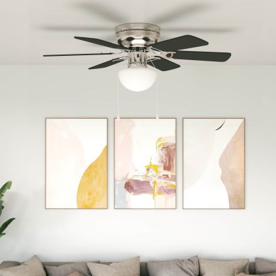 vidaXL Stropný ventilátor s osvetlením Ø 82 cm Čierna