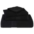 vidaXL Uteráky pre hostí FROGN 4 ks čierne 30x50 cm 360 g/m²
