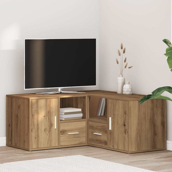vidaXL Rohová skrinka dub artisan 160x40x45 cm kompozitné drevo