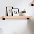 vidaXL Nástenná polica 60x10x4 cm neošetrený dubový masív
