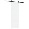 vidaXL Posuvné dvere 83 x 232 cm Borovicový masív Biela a čierna