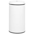vidaXL Automatický odpadkový kôš, senzor 60 l, uhlíková oceľ, biely
