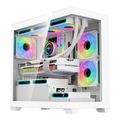 Počítačová skriňa Darkflash C218M + 6 ventilátorov ARGB (biela)