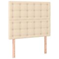 vidaXL Posteľný rám boxspring s matracom krémový 90x190 cm látka