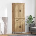 vidaXL Highboard Remeselný dub 69,5 x 34 x 180 cm Kompozitné drevo