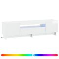 vidaXL LED TV kabinet Biela s vysokým leskom Kompozitné drevo