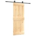 vidaXL Posuvné dvere Prírodná a čierna 80 x 210 cm