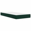 vidaXL Rám postele s matracom Tmavozelená 80 x 200 cm Zamat