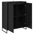 vidaXL Skriňa na topánky Čierny dub 79 x 36 x 100 cm Kompozitné drevo