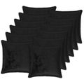 vidaXL Poťah na podložku 12 pcs HOUTEN Čierna 45 x 45 cm Flanel