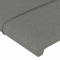 vidaXL Čelo postele s LED tmavosivé 103x16x118/128 cm látka