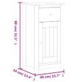 vidaXL Skrinka do kúpelne BERG, biela 40x34x80 cm, borovicový masív