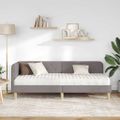 vidaXL Rohový rám postele Sivohnedá 80 x 200 cm látka