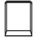 vidaXL Konzolový stolík čierny 60x35x75 cm tvrdené sklo